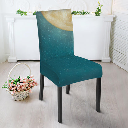 Autumn Full Moon Print Dining Chair Slipcover