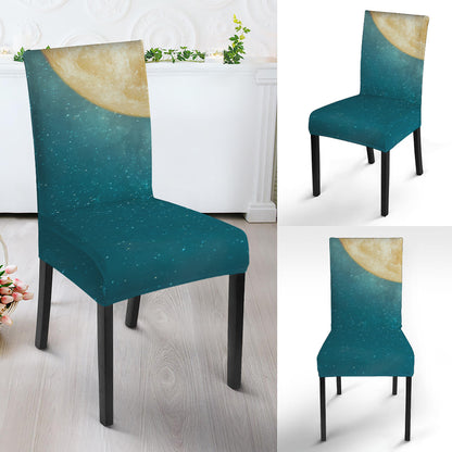 Autumn Full Moon Print Dining Chair Slipcover
