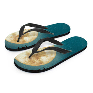 Autumn Full Moon Print Flip Flops