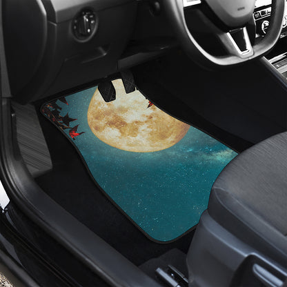Autumn Full Moon Print Front Car Floor Mats