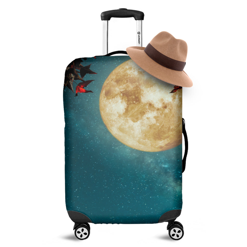 Autumn Full Moon Print Luggage Cover