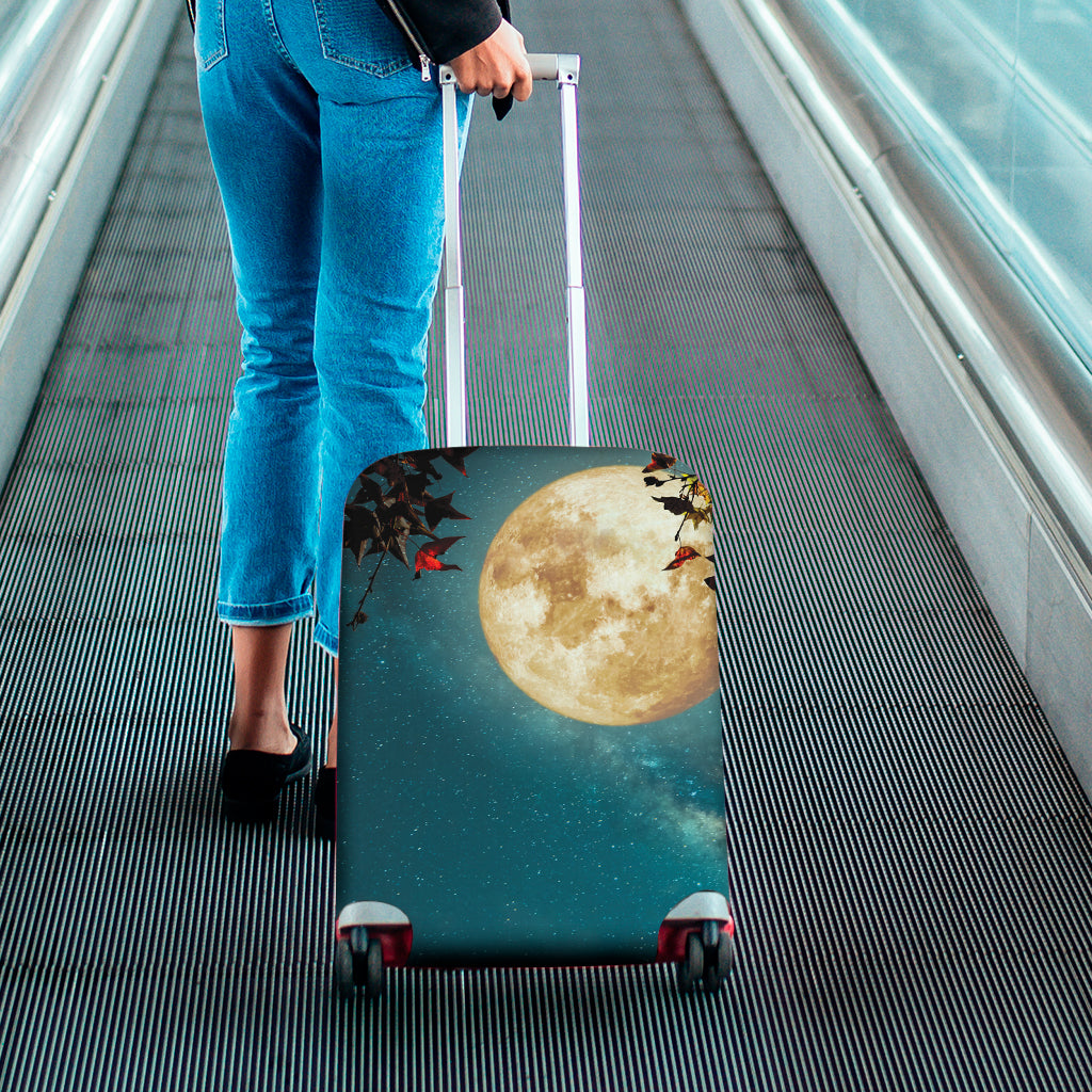 Autumn Full Moon Print Luggage Cover