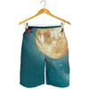 Autumn Full Moon Print Men's Shorts