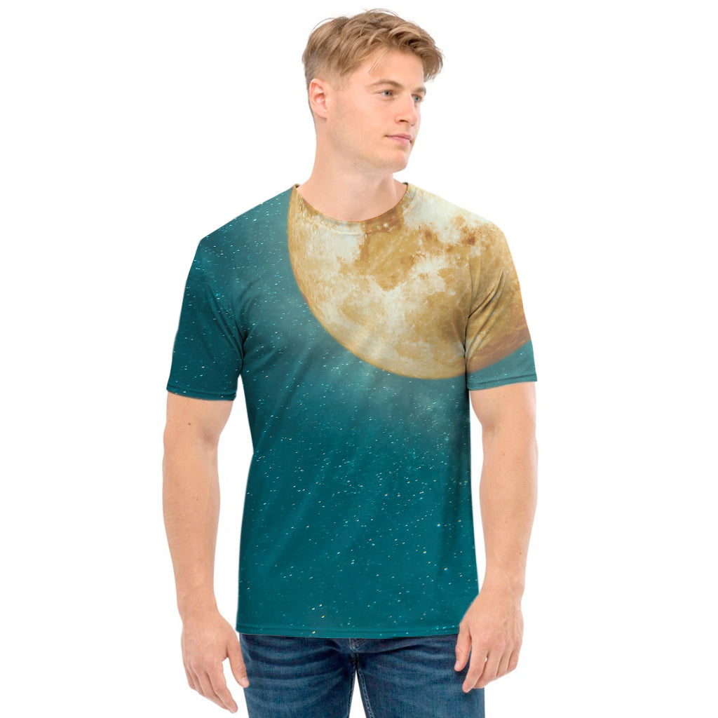 Autumn Full Moon Print Men's T-Shirt