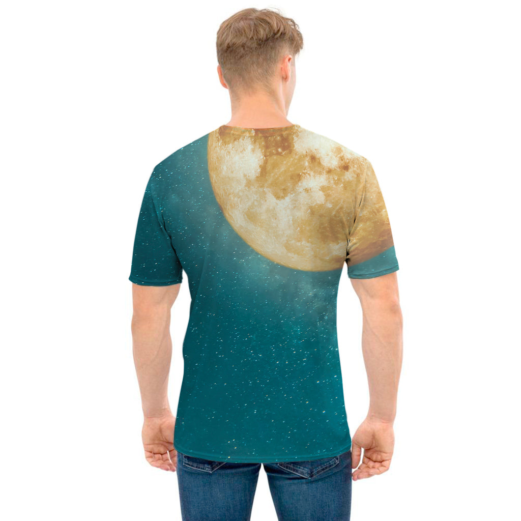 Autumn Full Moon Print Men's T-Shirt