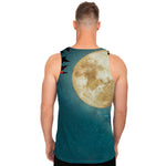 Autumn Full Moon Print Men's Tank Top