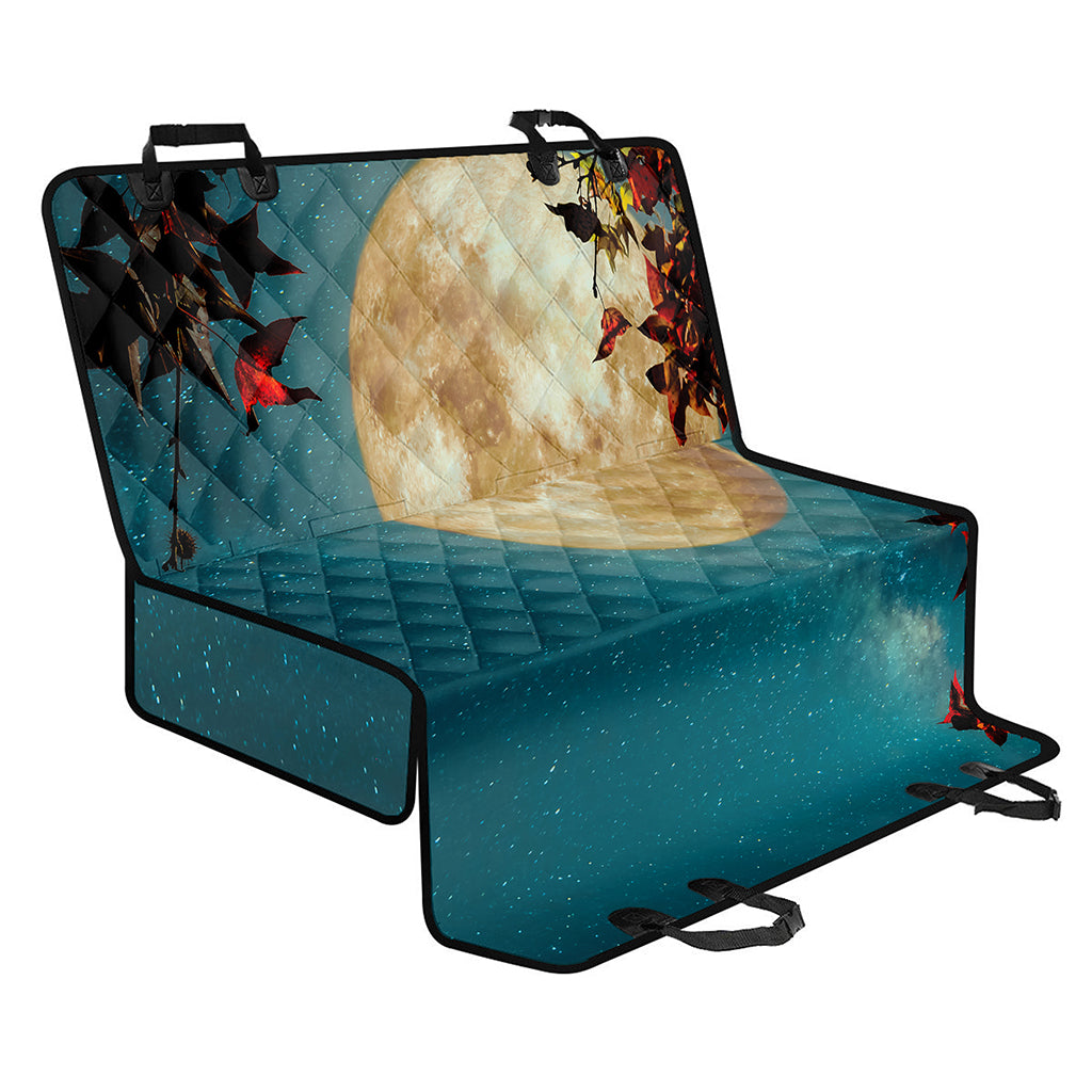 Autumn Full Moon Print Pet Car Back Seat Cover