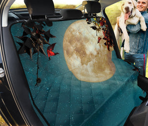 Autumn Full Moon Print Pet Car Back Seat Cover