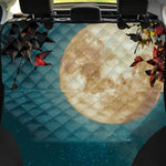 Autumn Full Moon Print Pet Car Back Seat Cover