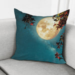 Autumn Full Moon Print Pillow Cover