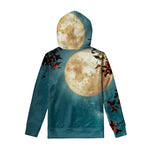 Autumn Full Moon Print Pullover Hoodie