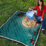 Autumn Full Moon Print Quilt