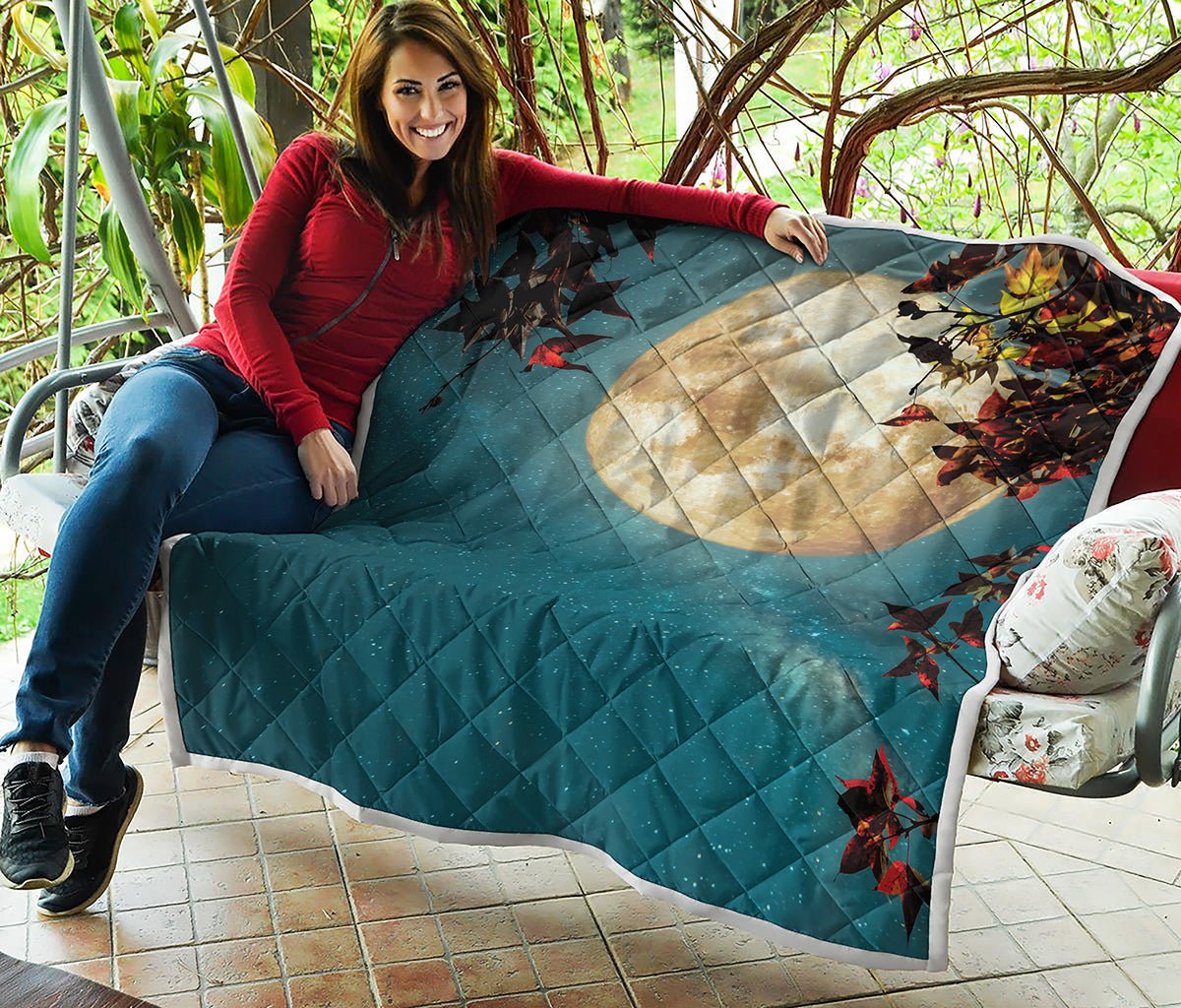 Autumn Full Moon Print Quilt