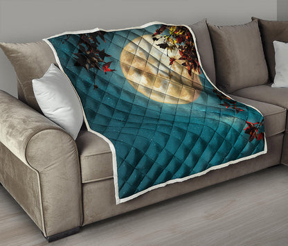 Autumn Full Moon Print Quilt