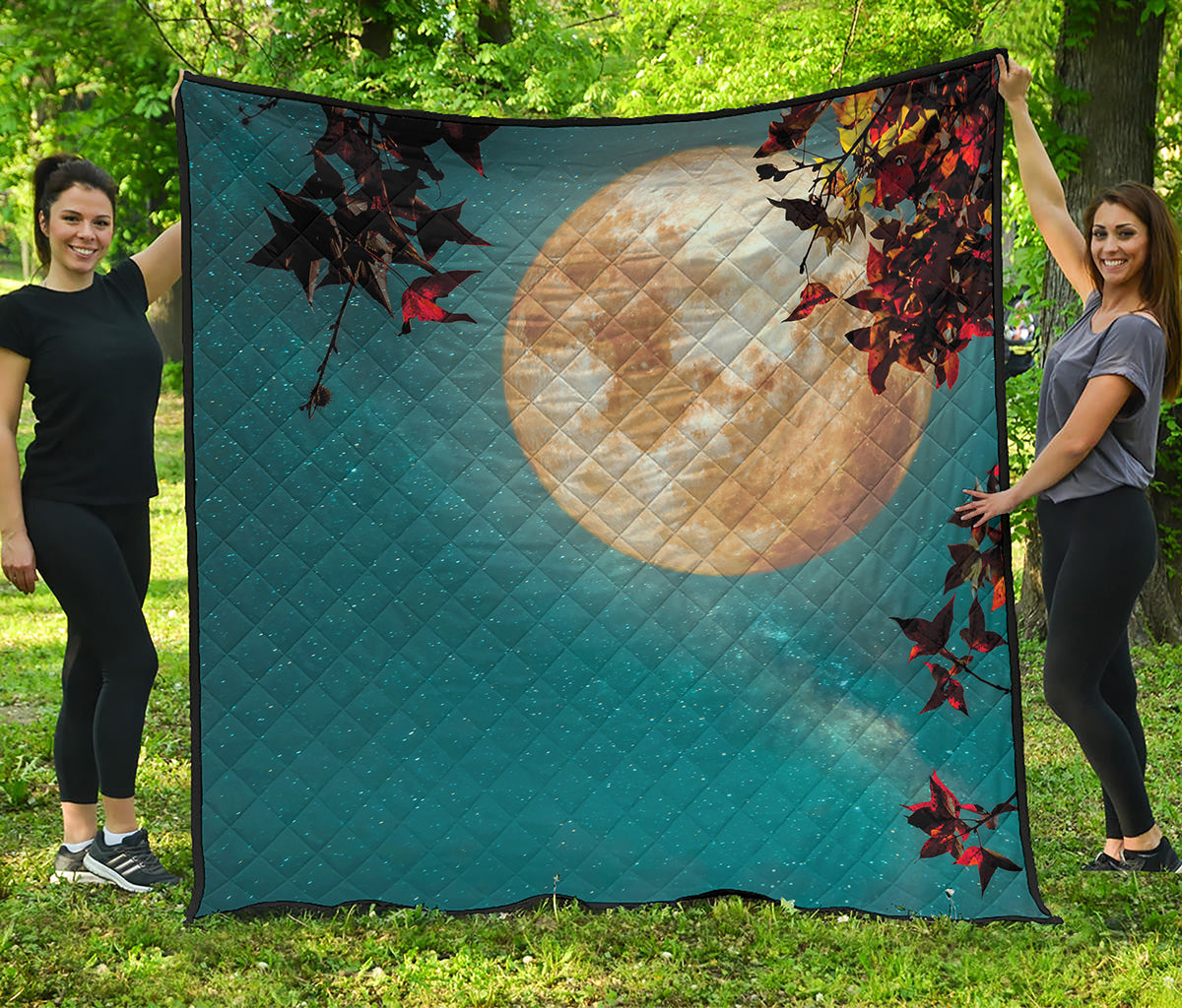 Autumn Full Moon Print Quilt