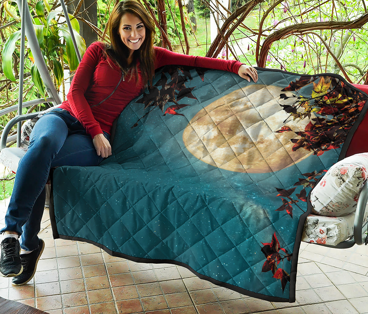 Autumn Full Moon Print Quilt