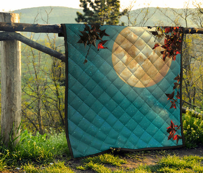 Autumn Full Moon Print Quilt