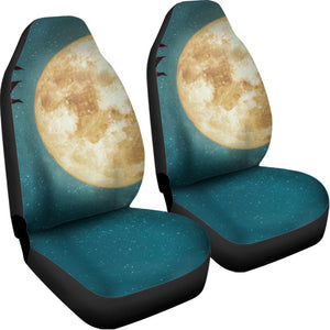 Autumn Full Moon Print Universal Fit Car Seat Covers