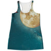 Autumn Full Moon Print Women's Racerback Tank Top