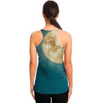 Autumn Full Moon Print Women's Racerback Tank Top