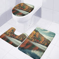 Autumn Lake Print 3 Piece Bath Mat Set