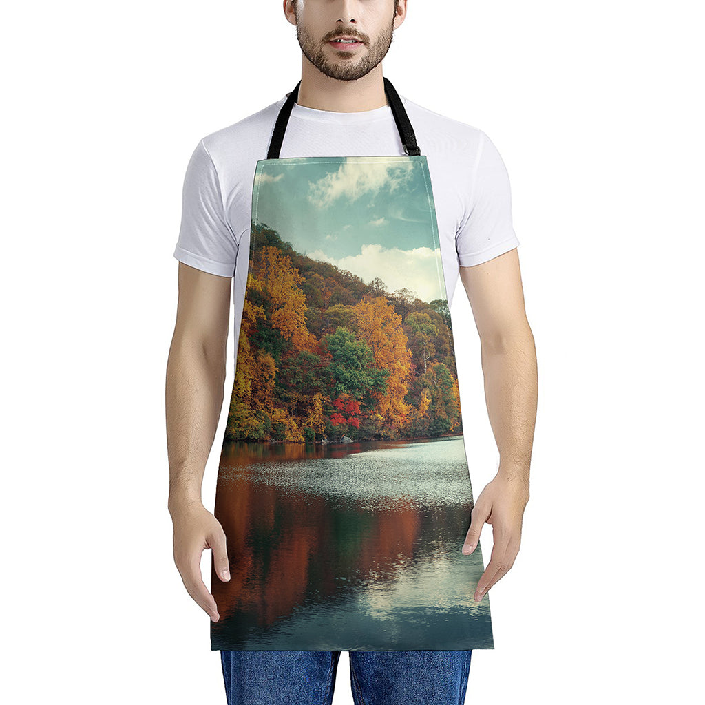 Autumn Lake Print Apron