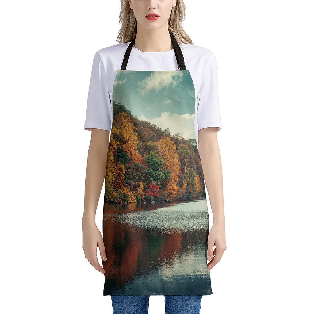 Autumn Lake Print Apron