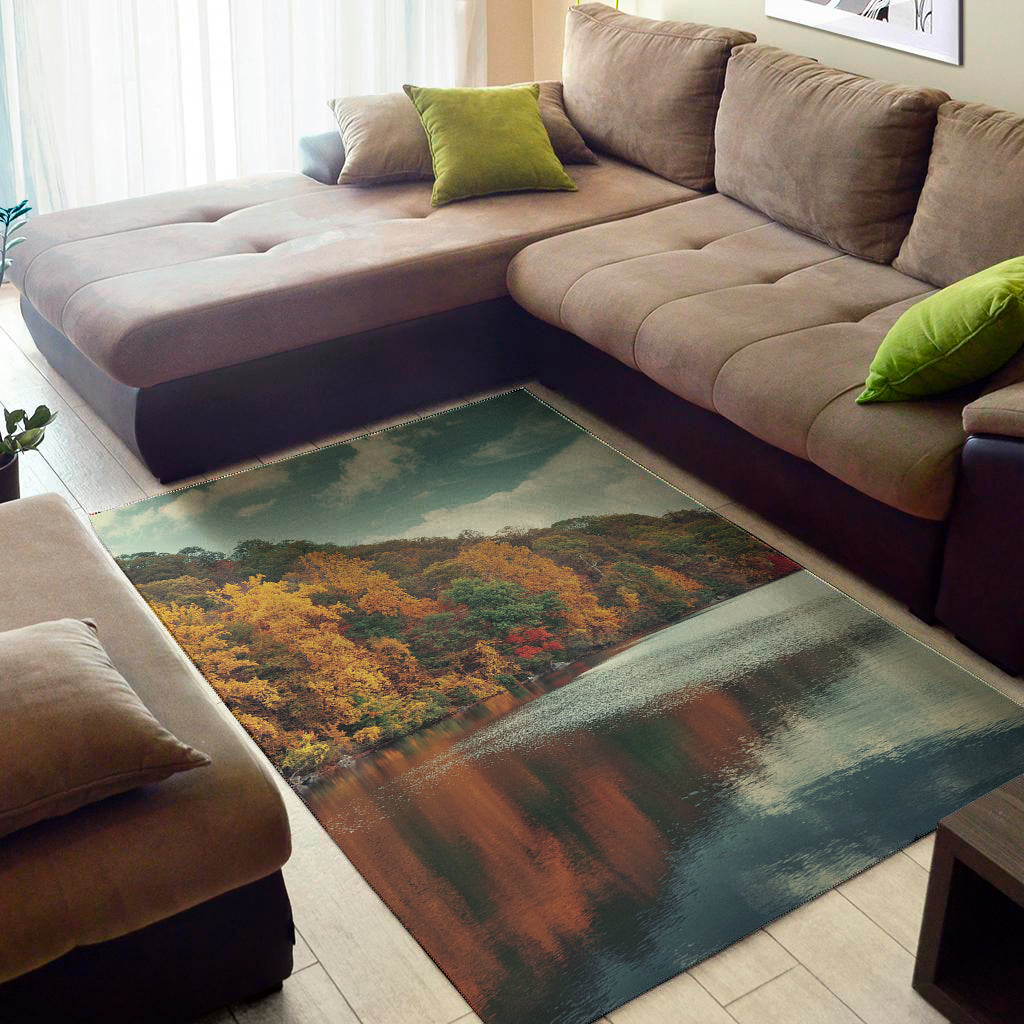 Autumn Lake Print Area Rug