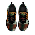 Autumn Lake Print Black Sneakers