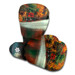 Autumn Lake Print Boxing Gloves