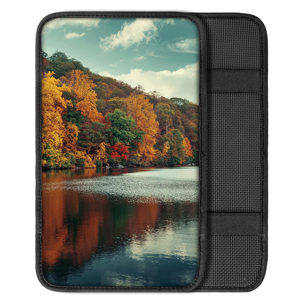 Autumn Lake Print Car Center Console Cover