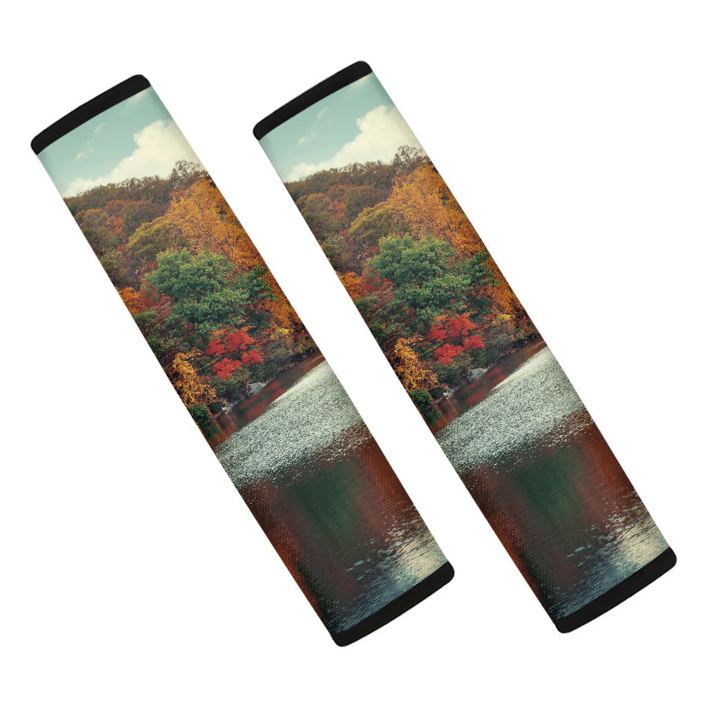 Autumn Lake Print Car Seat Belt Covers