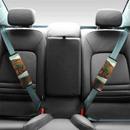 Autumn Lake Print Car Seat Belt Covers