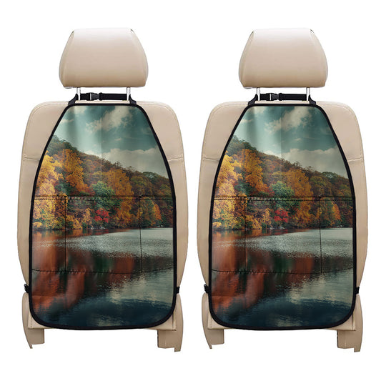 Autumn Lake Print Car Seat Organizers