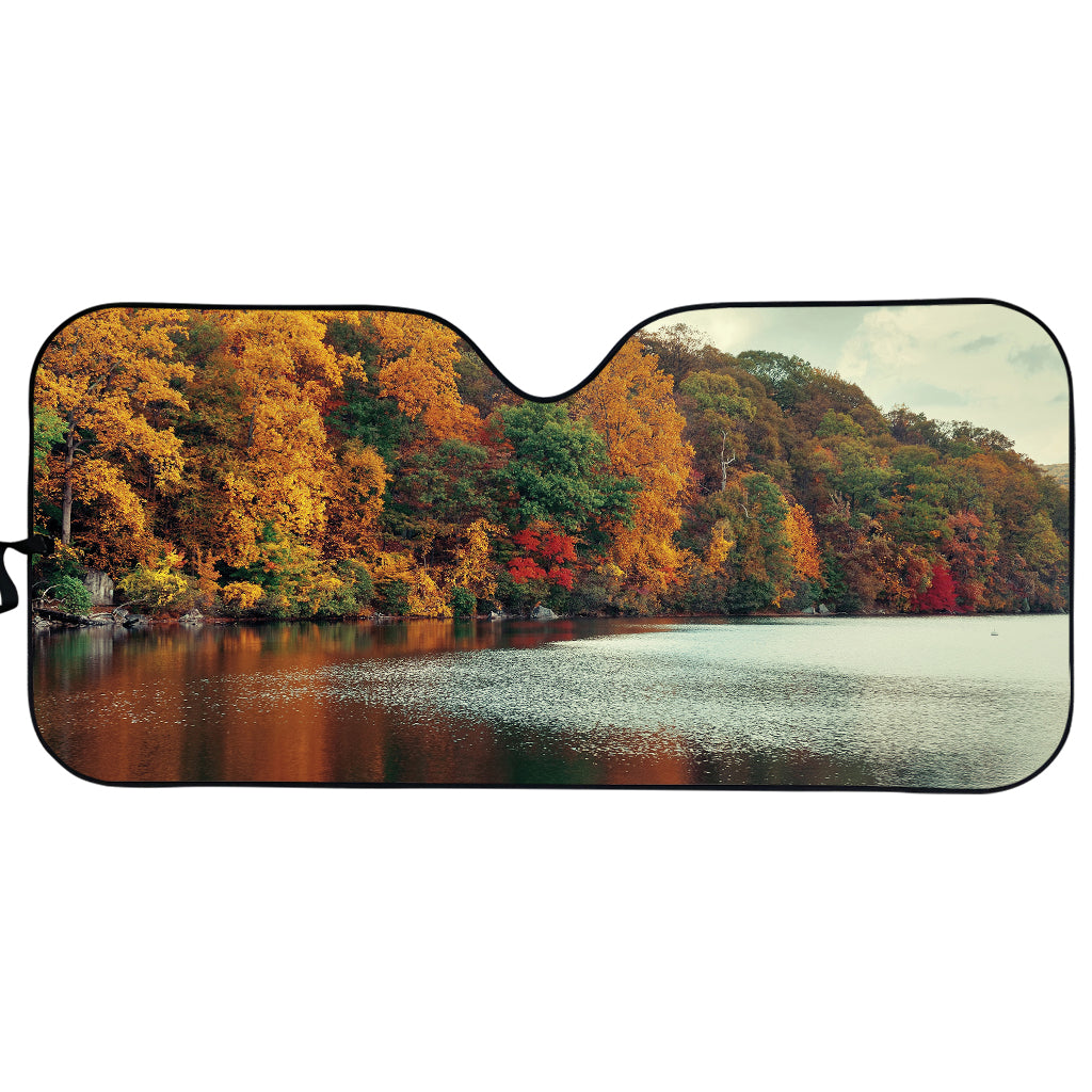 Autumn Lake Print Car Sun Shade