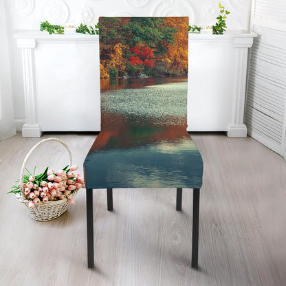 Autumn Lake Print Dining Chair Slipcover