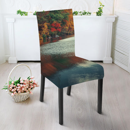 Autumn Lake Print Dining Chair Slipcover