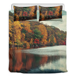 Autumn Lake Print Duvet Cover Bedding Set