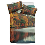 Autumn Lake Print Duvet Cover Bedding Set