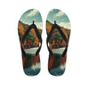 Autumn Lake Print Flip Flops