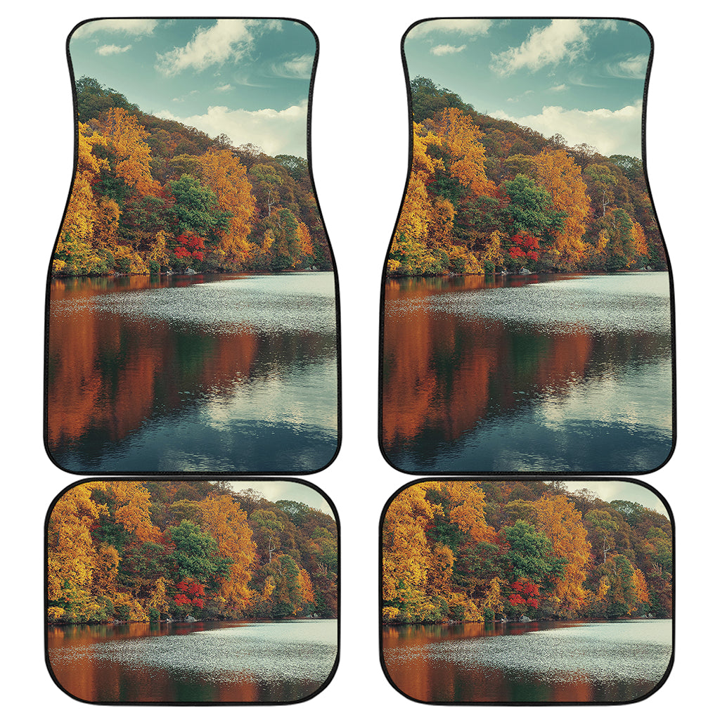 Autumn Lake Print Front and Back Car Floor Mats