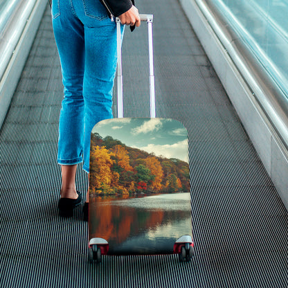 Autumn Lake Print Luggage Cover