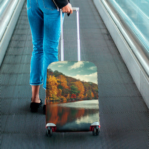 Autumn Lake Print Luggage Cover