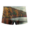 Autumn Lake Print Men's Boxer Briefs