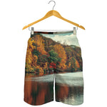 Autumn Lake Print Men's Shorts