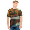 Autumn Lake Print Men's T-Shirt