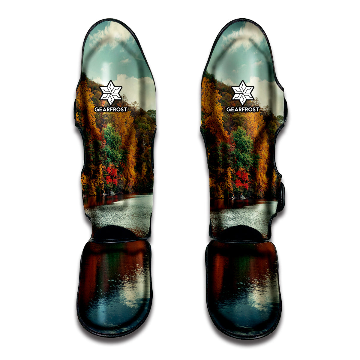 Autumn Lake Print Muay Thai Shin Guard