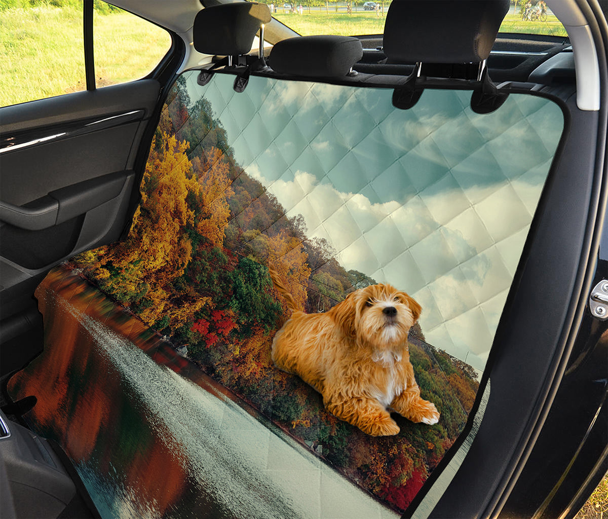 Autumn Lake Print Pet Car Back Seat Cover