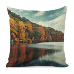 Autumn Lake Print Pillow Cover