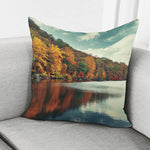 Autumn Lake Print Pillow Cover